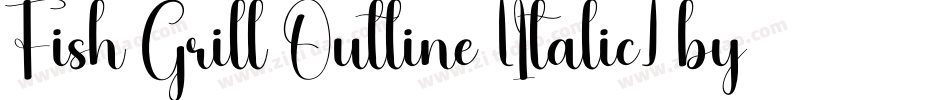 Fish Grill Outline [Italic] by 7NTypes字体转换